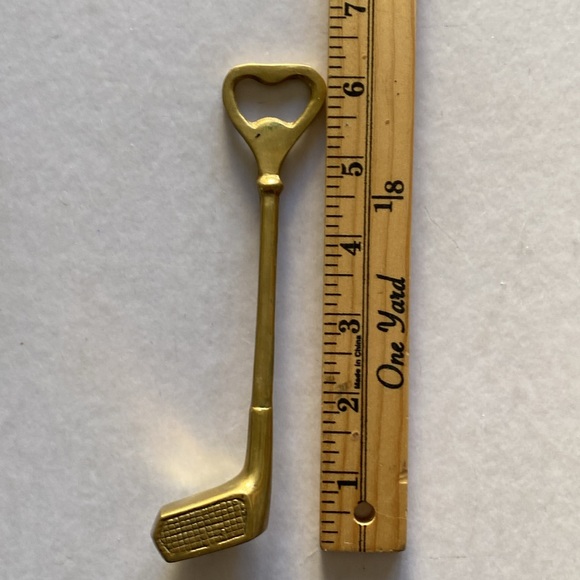 Other - Vintage Solid Brass Golf Club Bottle Opener